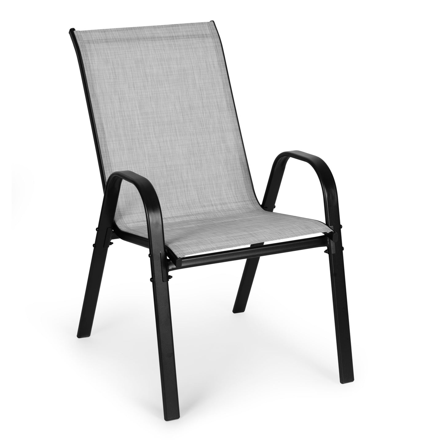 Set of 4 Garden Chairs for Terrace or Balcony Light Grey MultiGarden