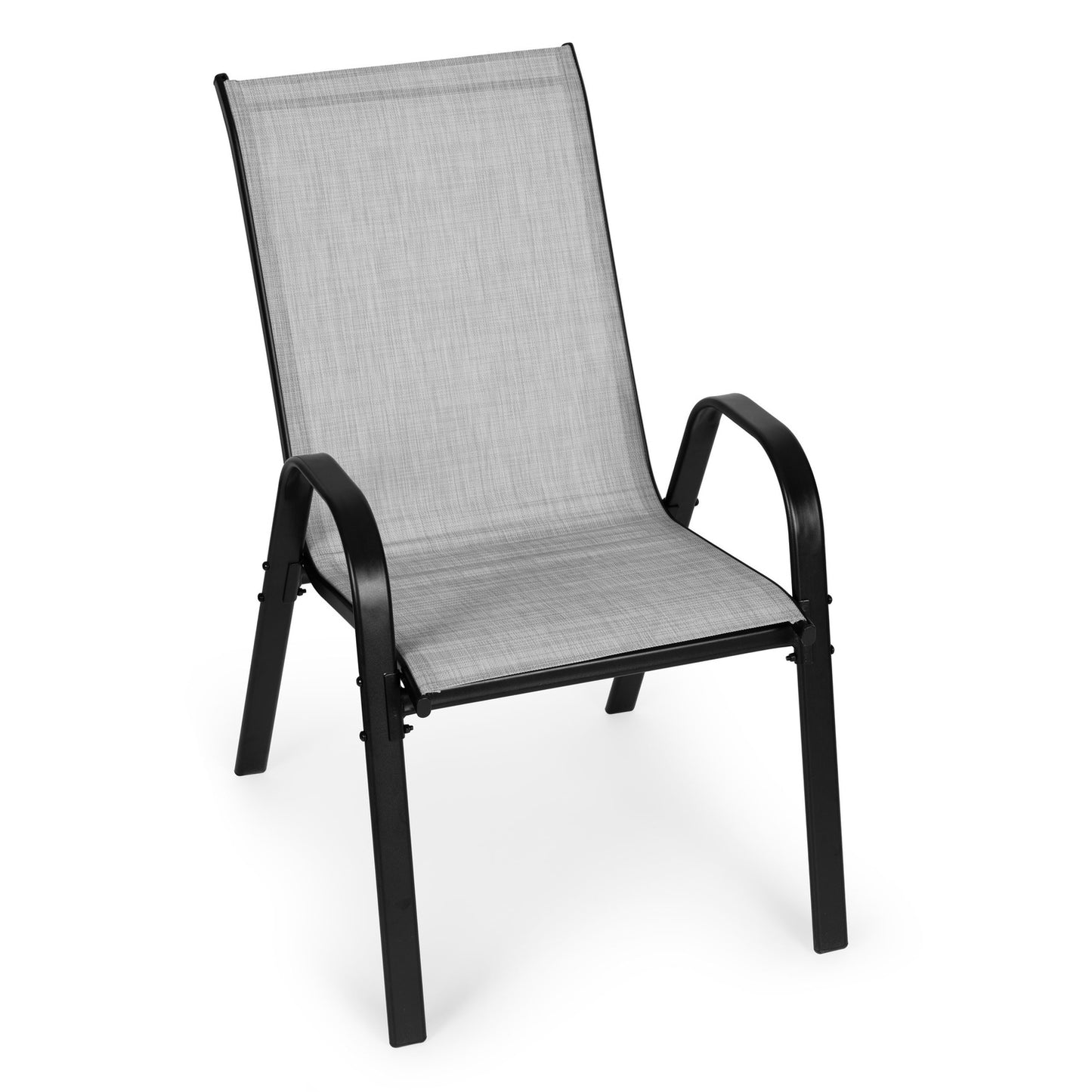 Set of 4 Garden Chairs for Terrace or Balcony Light Grey MultiGarden