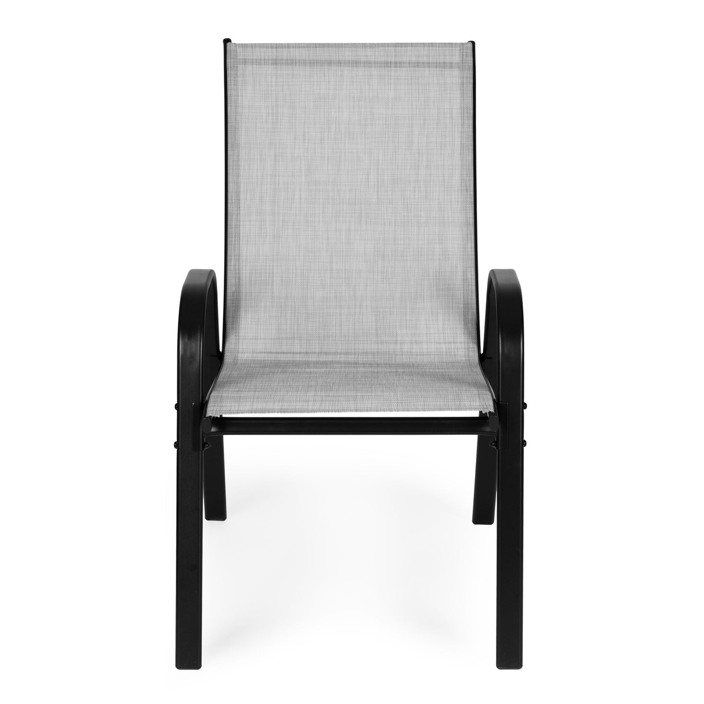 Set of 4 Garden Chairs for Terrace or Balcony Light Grey MultiGarden