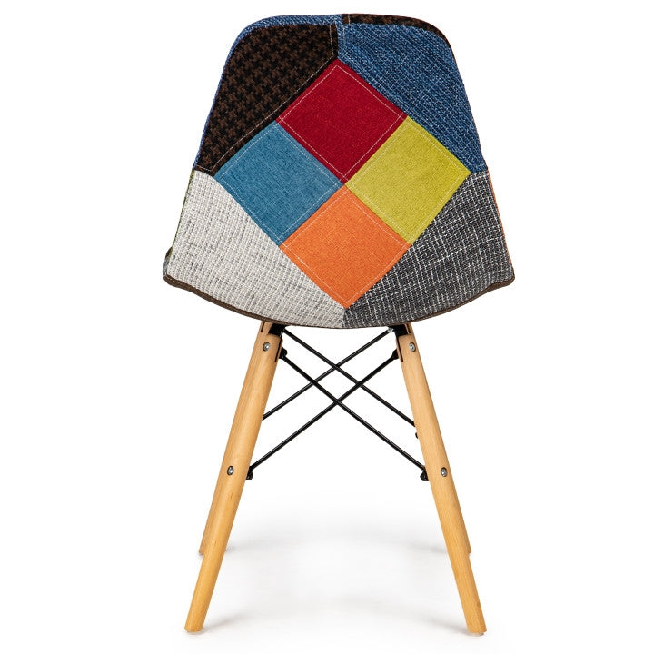 Set of 4 ModernHome patchwork chairs