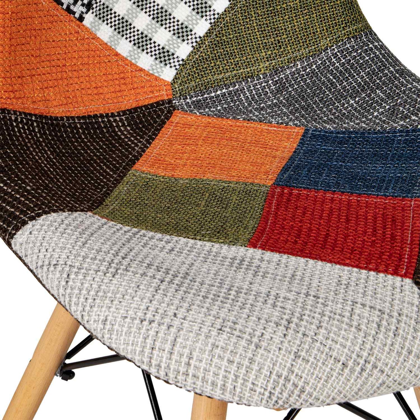 Set of 4 ModernHome patchwork chairs