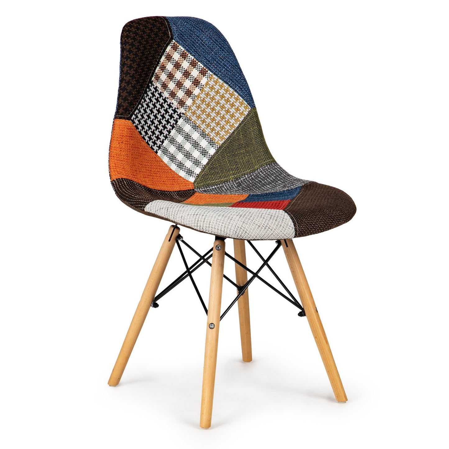 Set of 4 ModernHome patchwork chairs