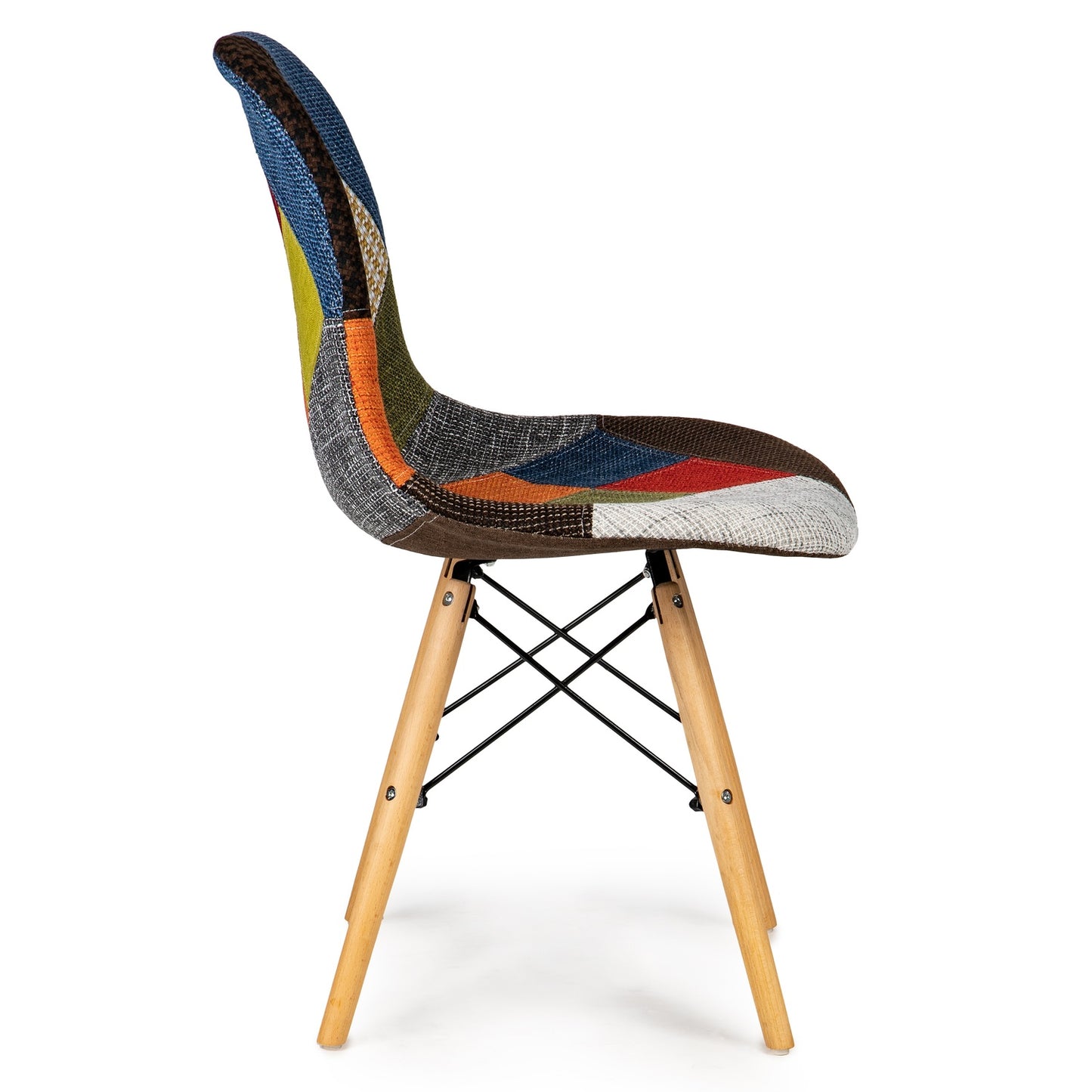 Set of 4 ModernHome patchwork chairs
