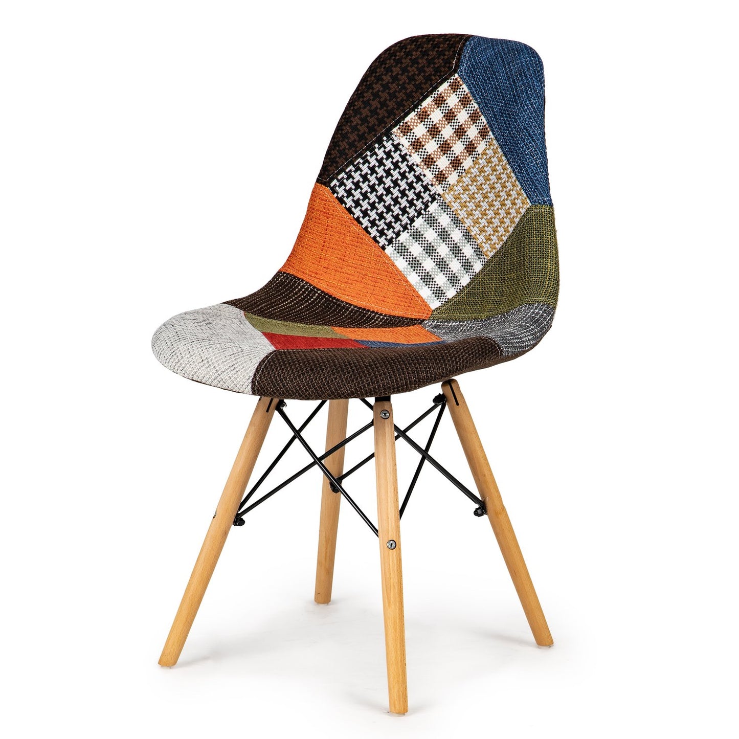 Set of 4 ModernHome patchwork chairs