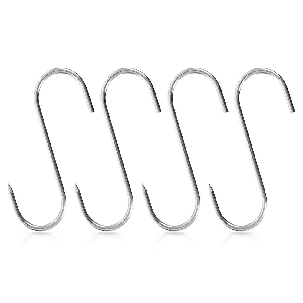 Set of 4 Smoke Shaving Hooks in S shape for Cooking