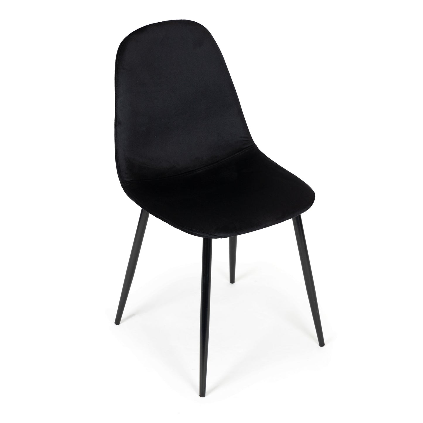 Set of 4 Velvet Chairs for Dining and Living Room Black ModernHome