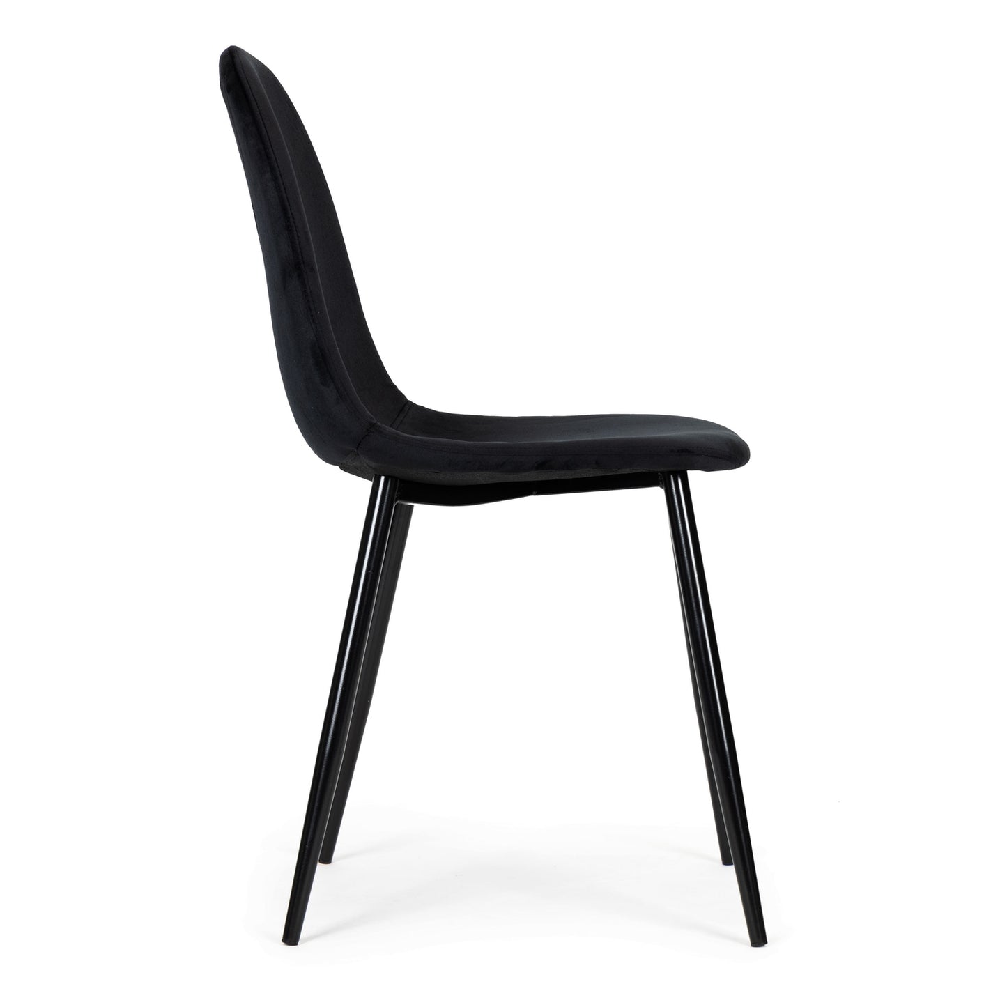 Set of 4 Velvet Chairs for Dining and Living Room Black ModernHome