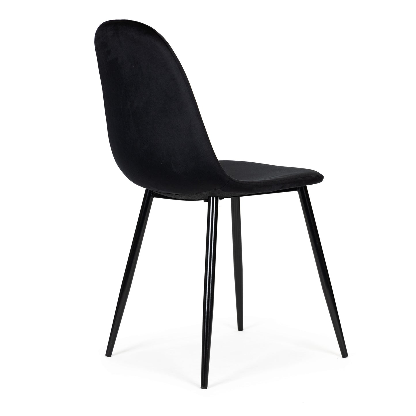 Set of 4 Velvet Chairs for Dining and Living Room Black ModernHome