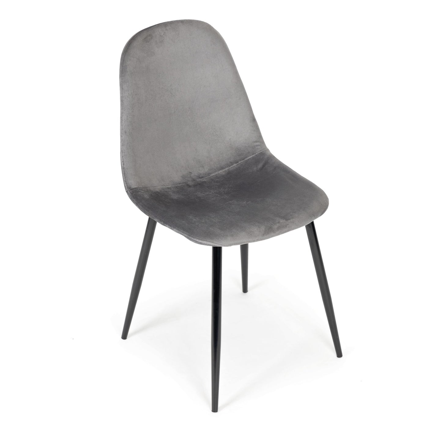 Set of 4 Velvet Chairs for Dining and Living Room Grey ModernHome