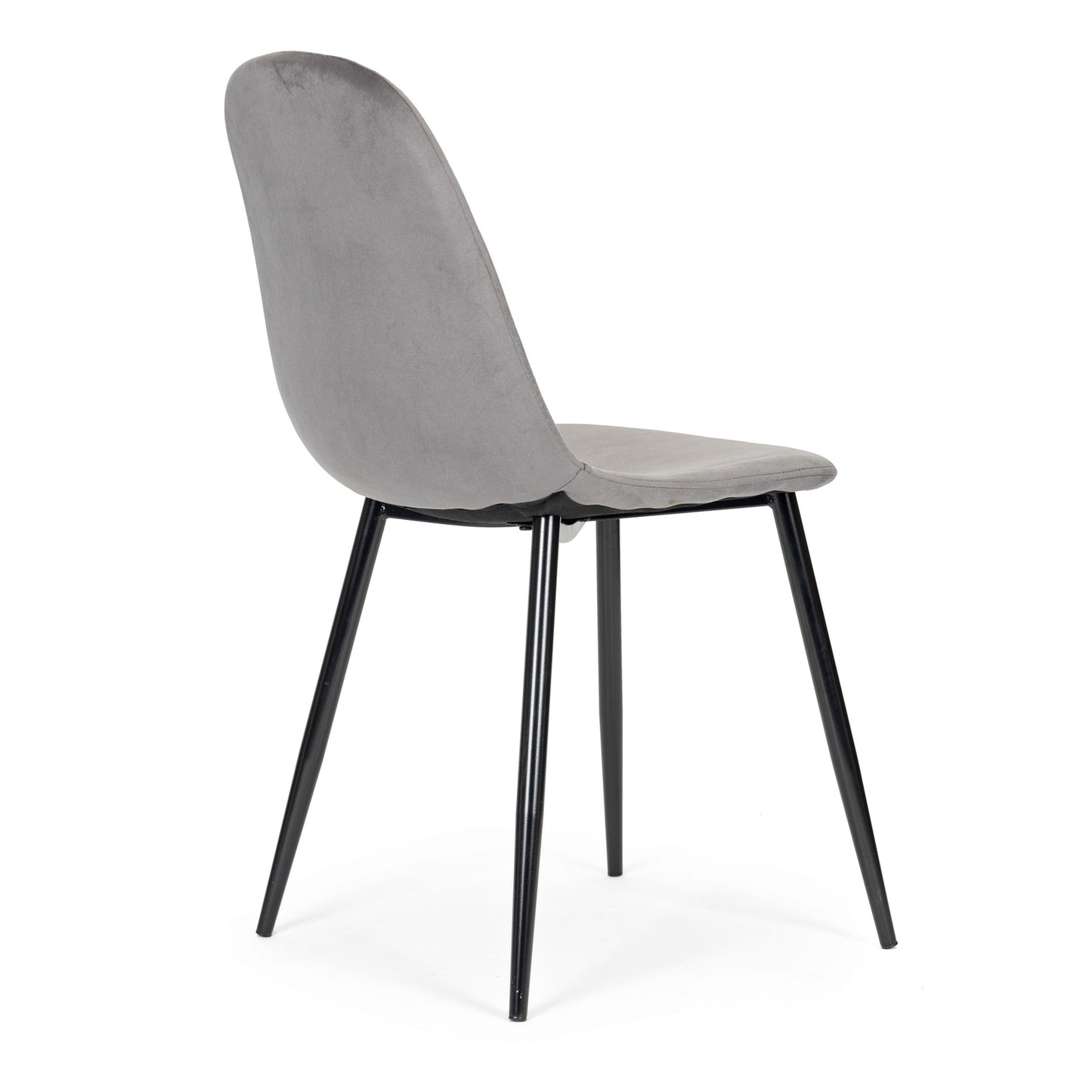Set of 4 Velvet Chairs for Dining and Living Room Grey ModernHome