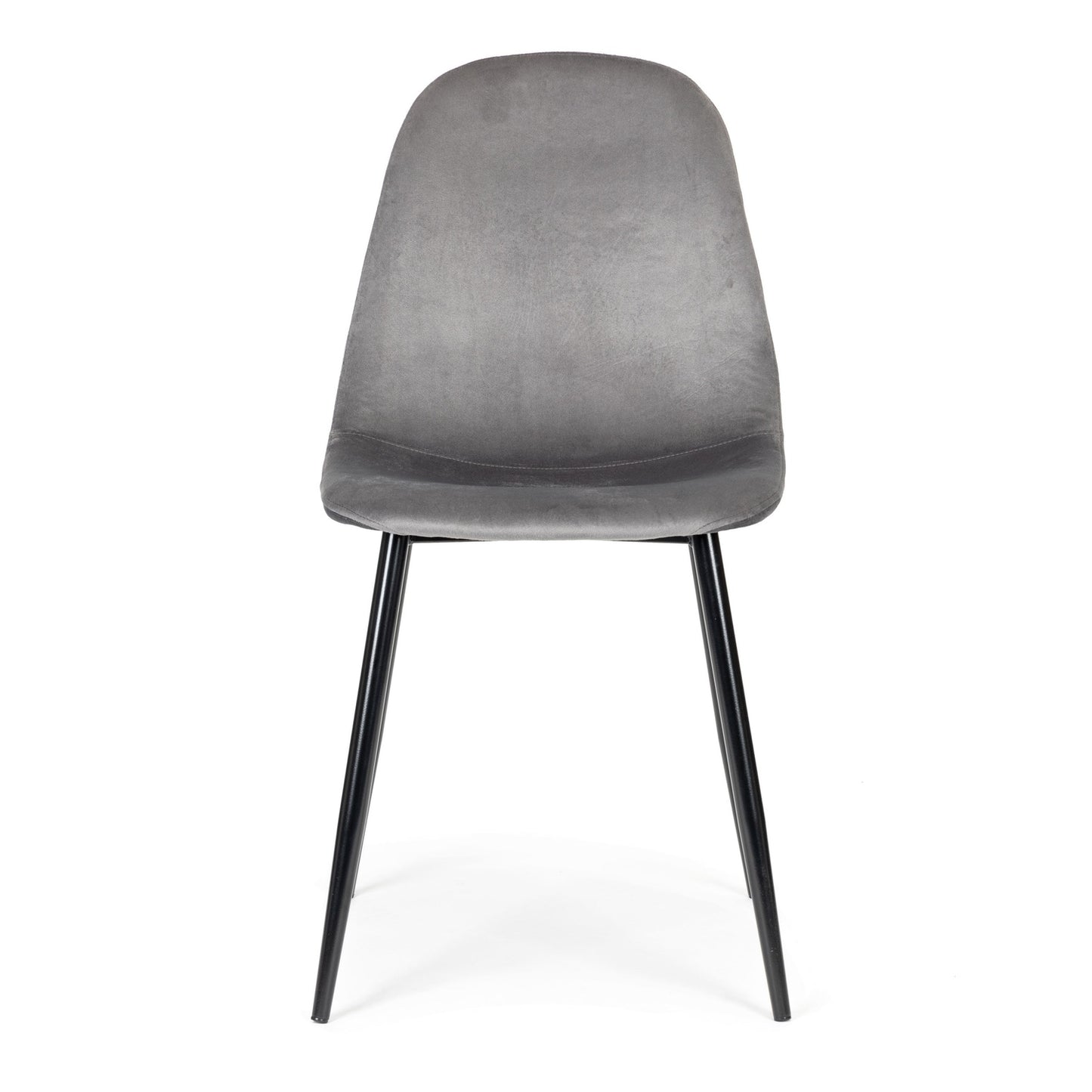 Set of 4 Velvet Chairs for Dining and Living Room Grey ModernHome