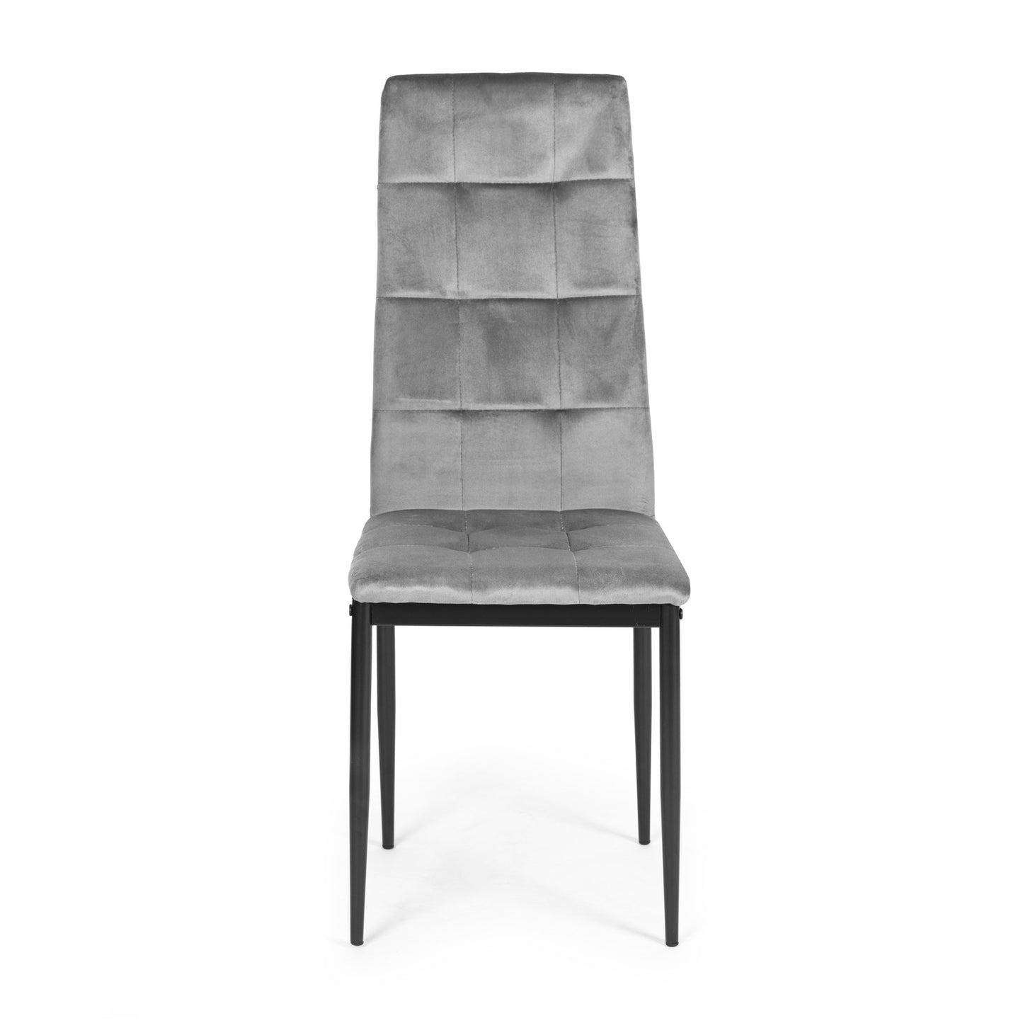 Set of 4 Velvet Chairs for Dining and Living Room Grey ModernHome