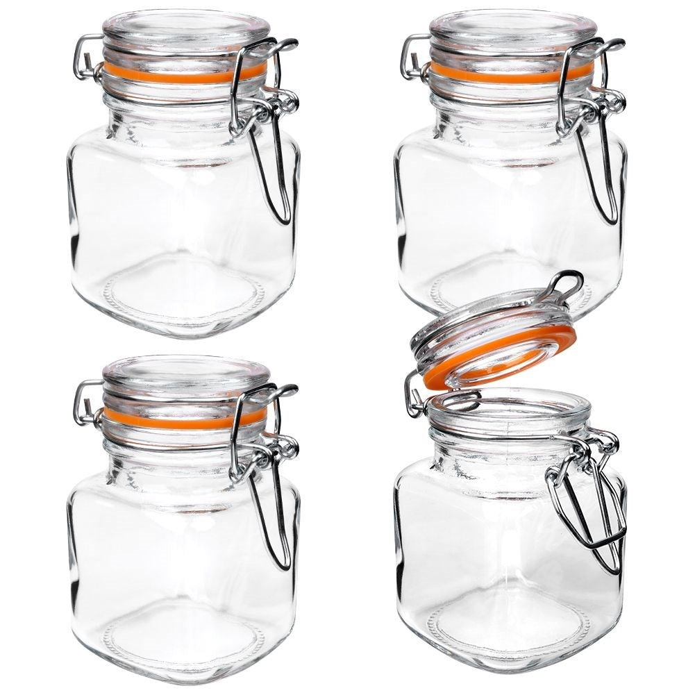 Set of 4 airtight jars - perfect for spices and jams