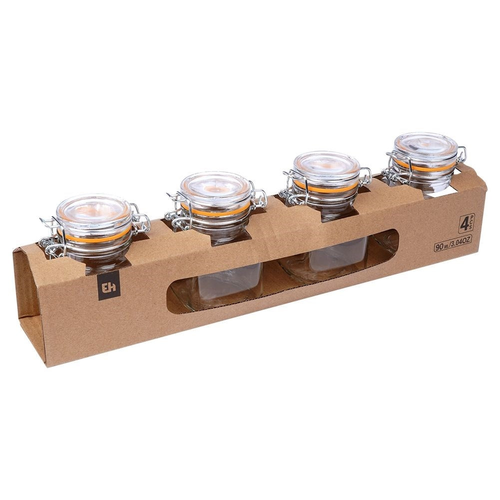 Set of 4 airtight jars - perfect for spices and jams
