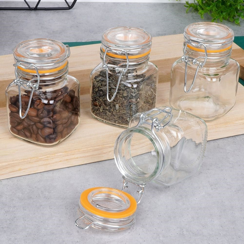 Set of 4 airtight jars - perfect for spices and jams