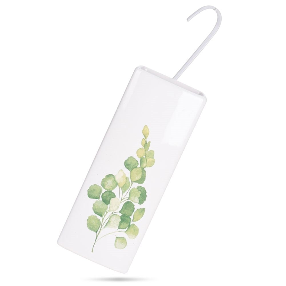 Set of 4 ceramic humidifiers with leaf motifs for elements