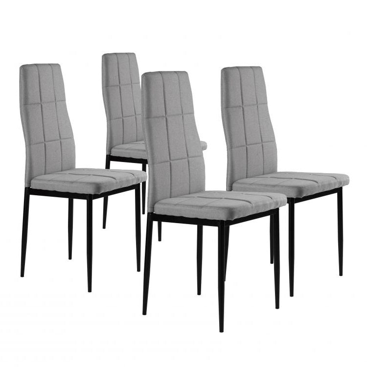 Set of 4 chairs for the dining room, gray ModernHome