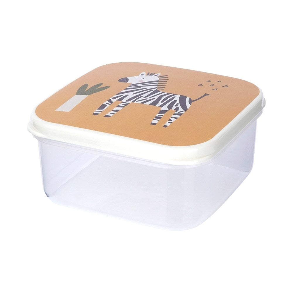 Set of 4 food boxes with animal motifs in different sizes