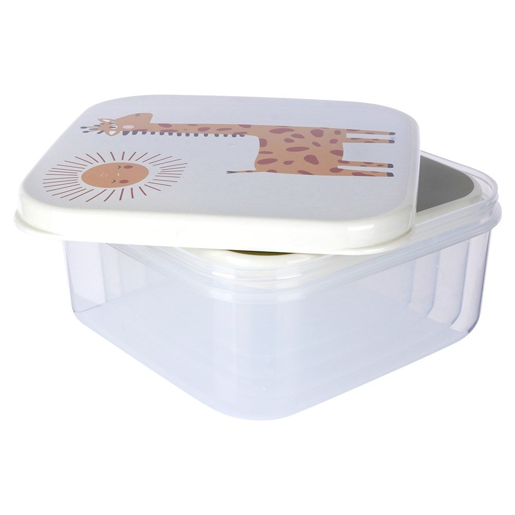 Set of 4 food boxes with animal motifs in different sizes