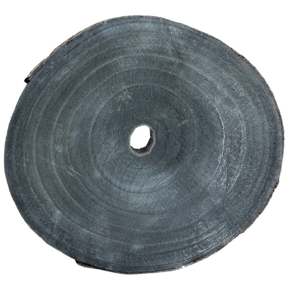 Set of 4 graphite colored wooden pieces with bark - Natural design