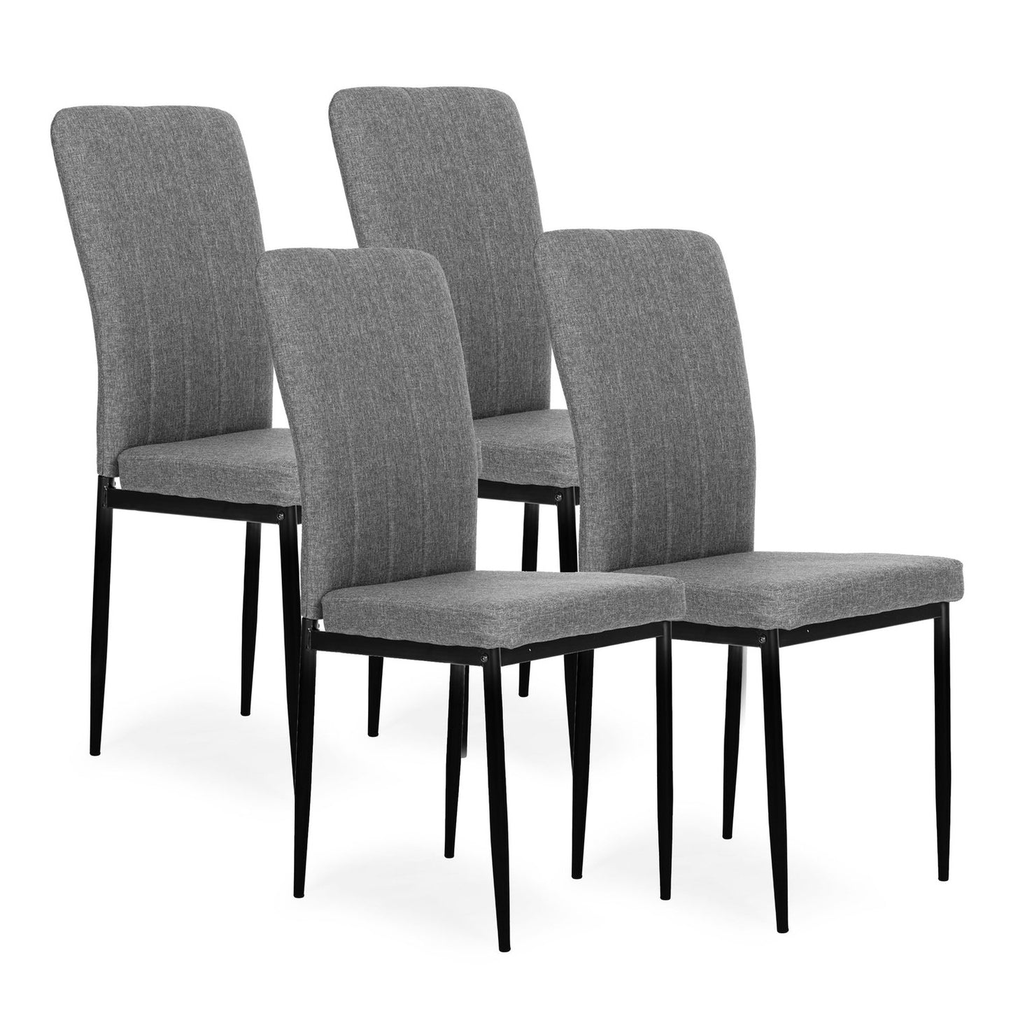 Set of 4 gray ModernHome dining and living room chairs