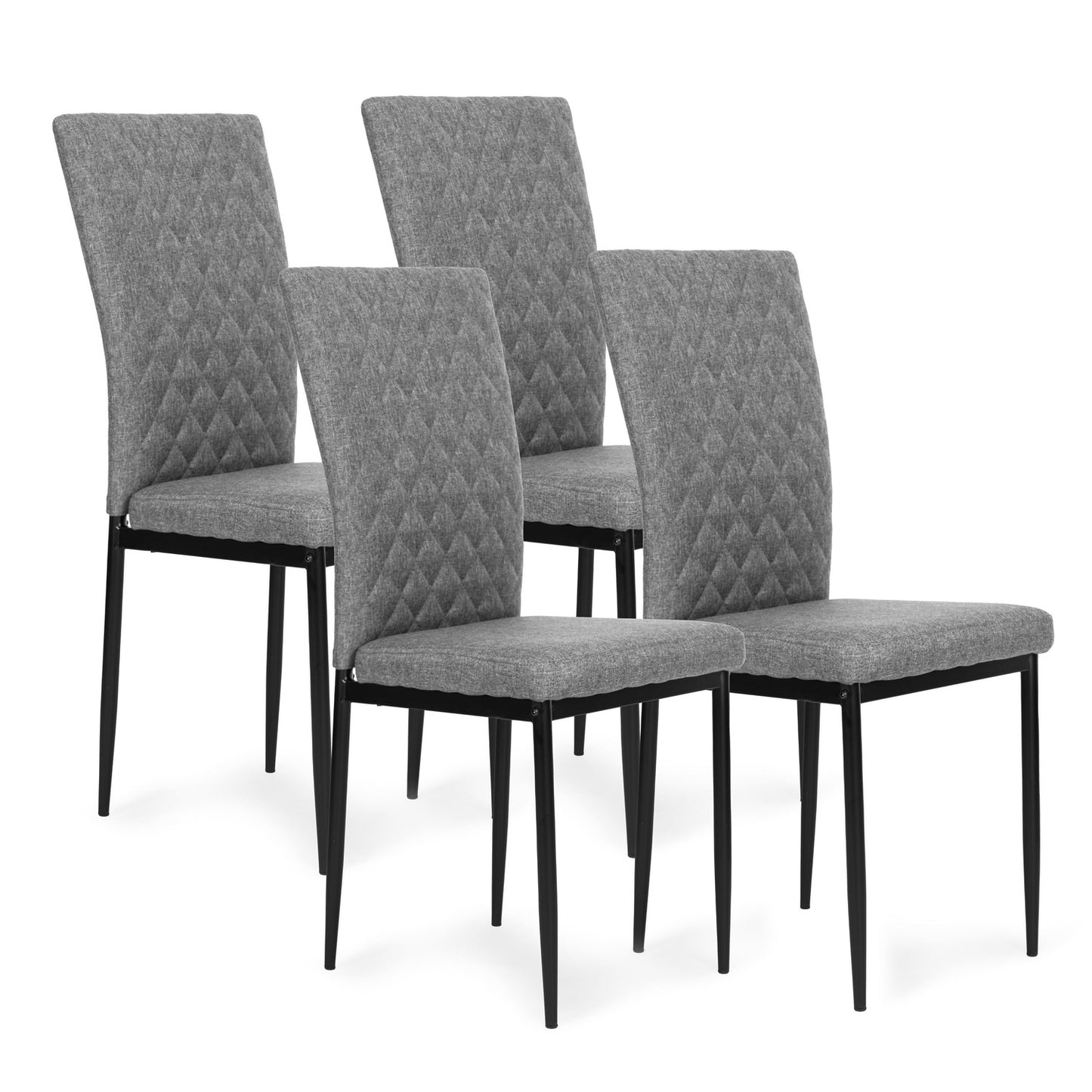 Set of 4 gray dining room and living room chairs