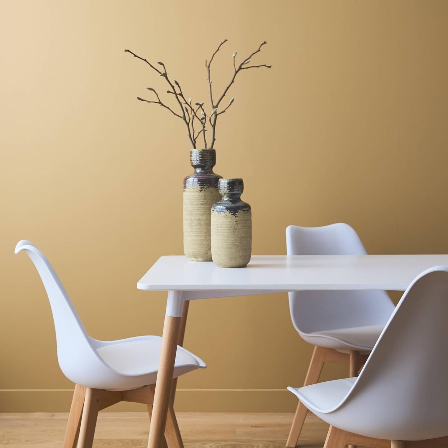 Set of 4 living room dining room chairs with a cushion eco-leather ModernHome