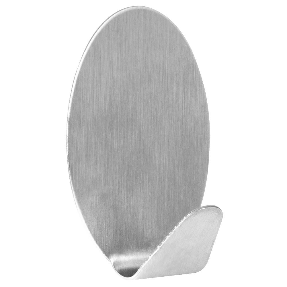 Set of 4 self-adhesive hooks in matt stainless steel