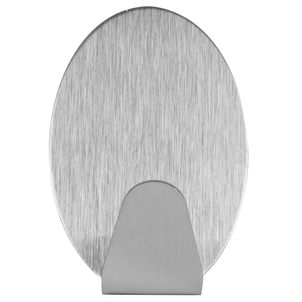 Set of 4 self-adhesive hooks in matt stainless steel