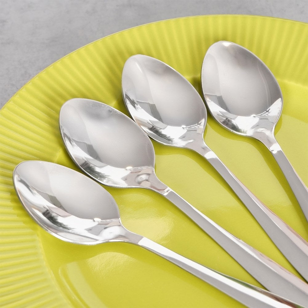 Set of 4 stainless steel spoons, 19 cm, dishwasher safe