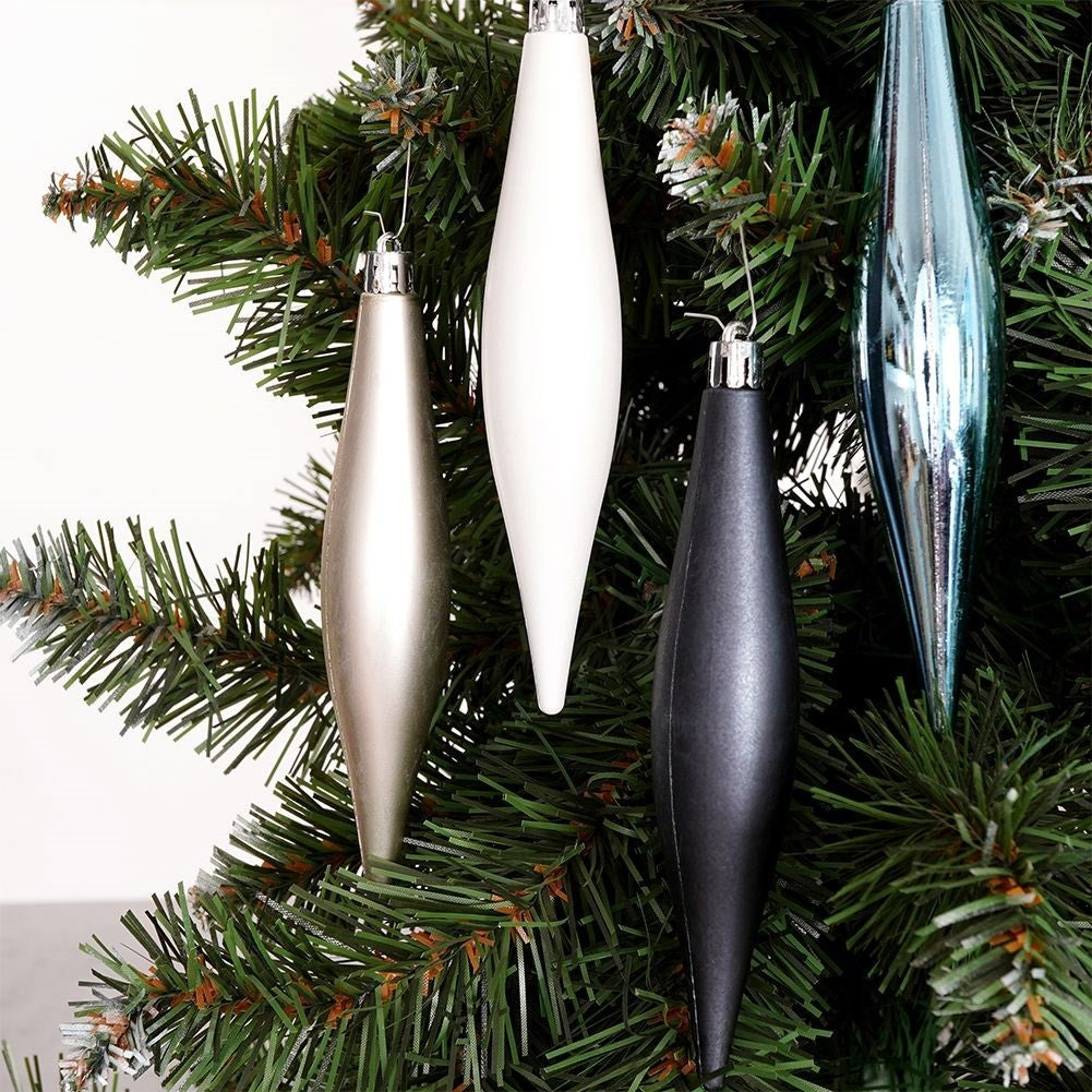 Set of 4 unbreakable gold Christmas tree ornaments