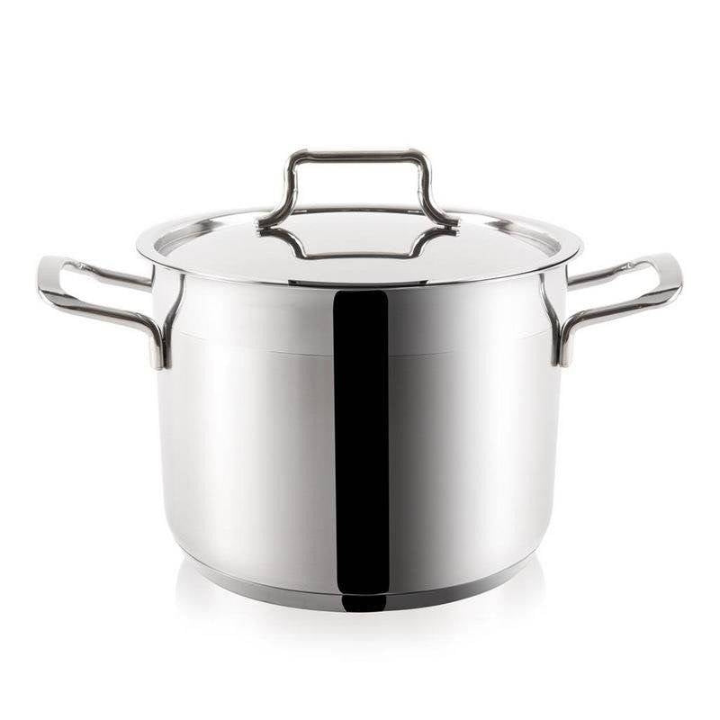 Set of 5 pots in stainless steel, lid, induction and dishwasher