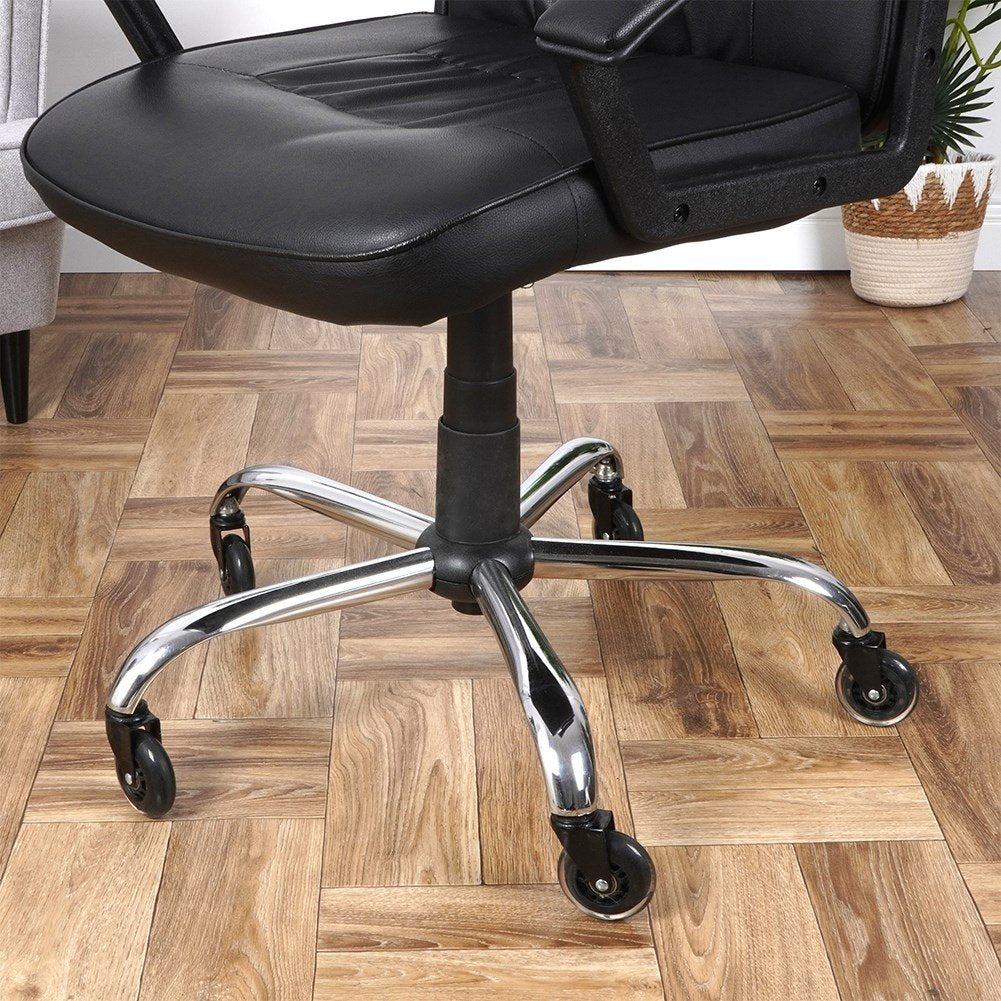 Set of 5 rubber wheels for office chair, 7.5 cm, silent rolling