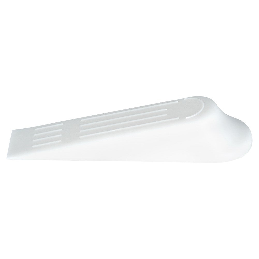 Set of 5 white plastic door stops, protects doors and floors