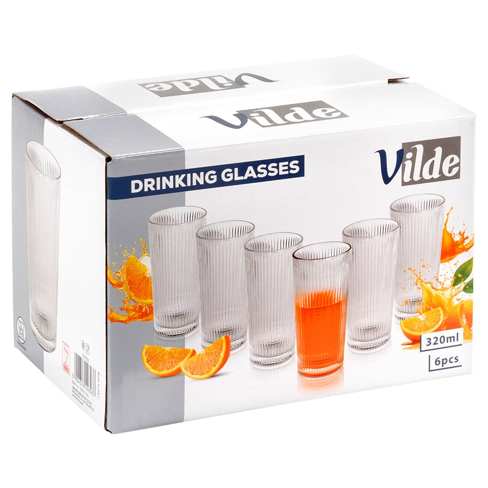 Set of 6 Glasses, 320 ml Capacity