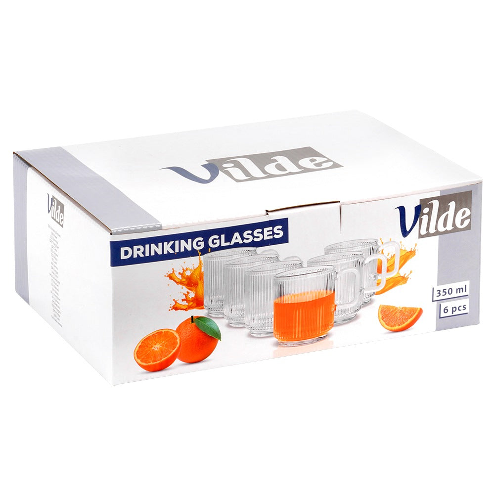 Set of 6 Glasses, 350 ml Capacity