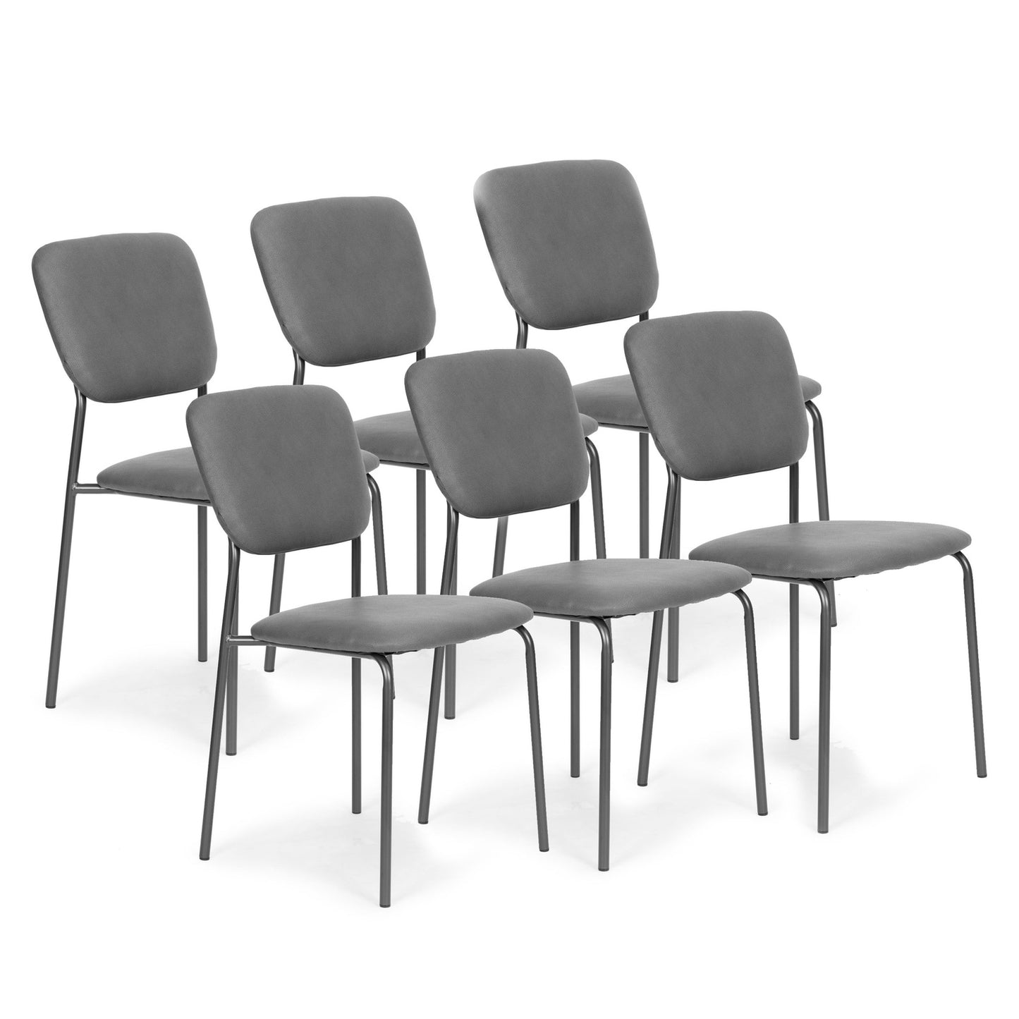 Set of 6 chairs for the living room, dining room, office, eco-leather
