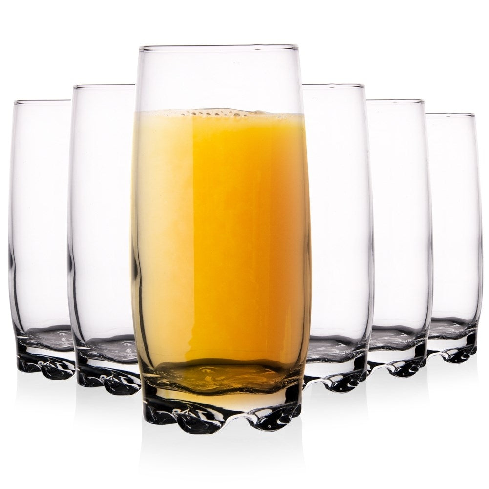 Set of 6 classic glasses for water, juice and drinks