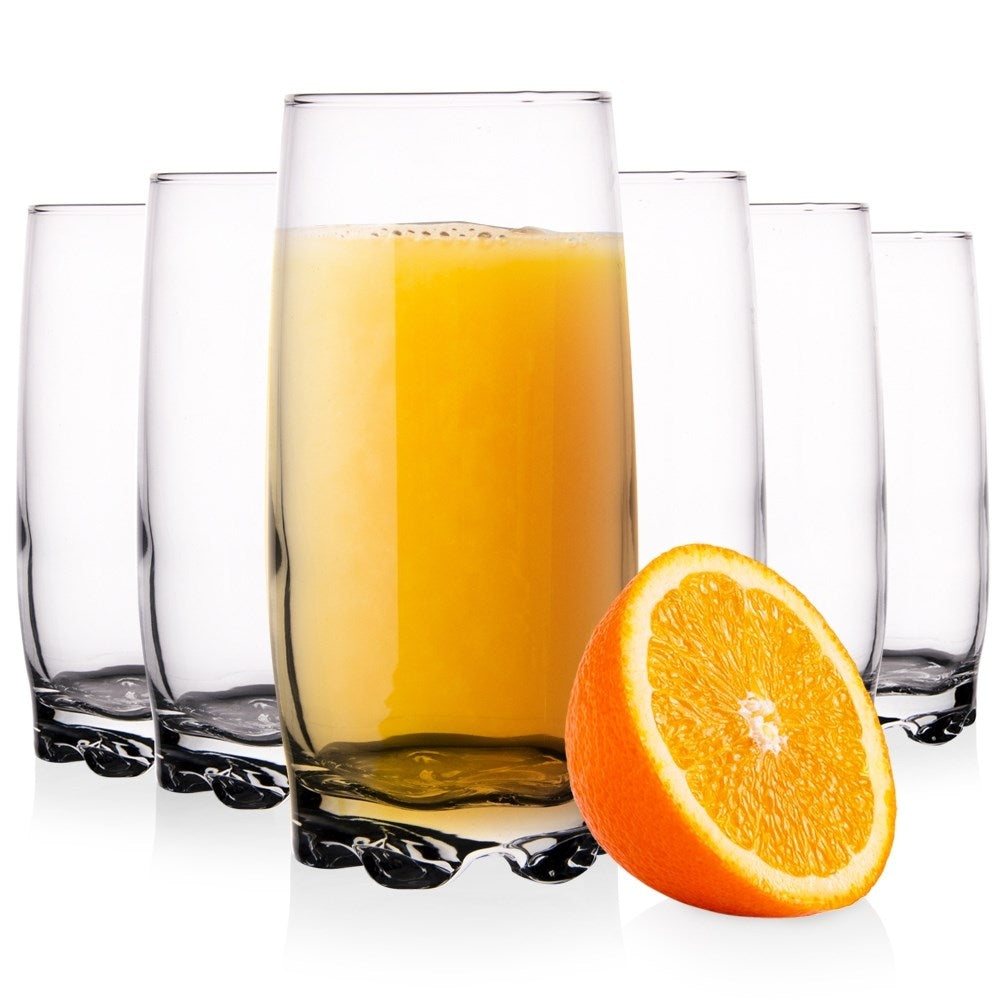 Set of 6 classic glasses for water, juice and drinks