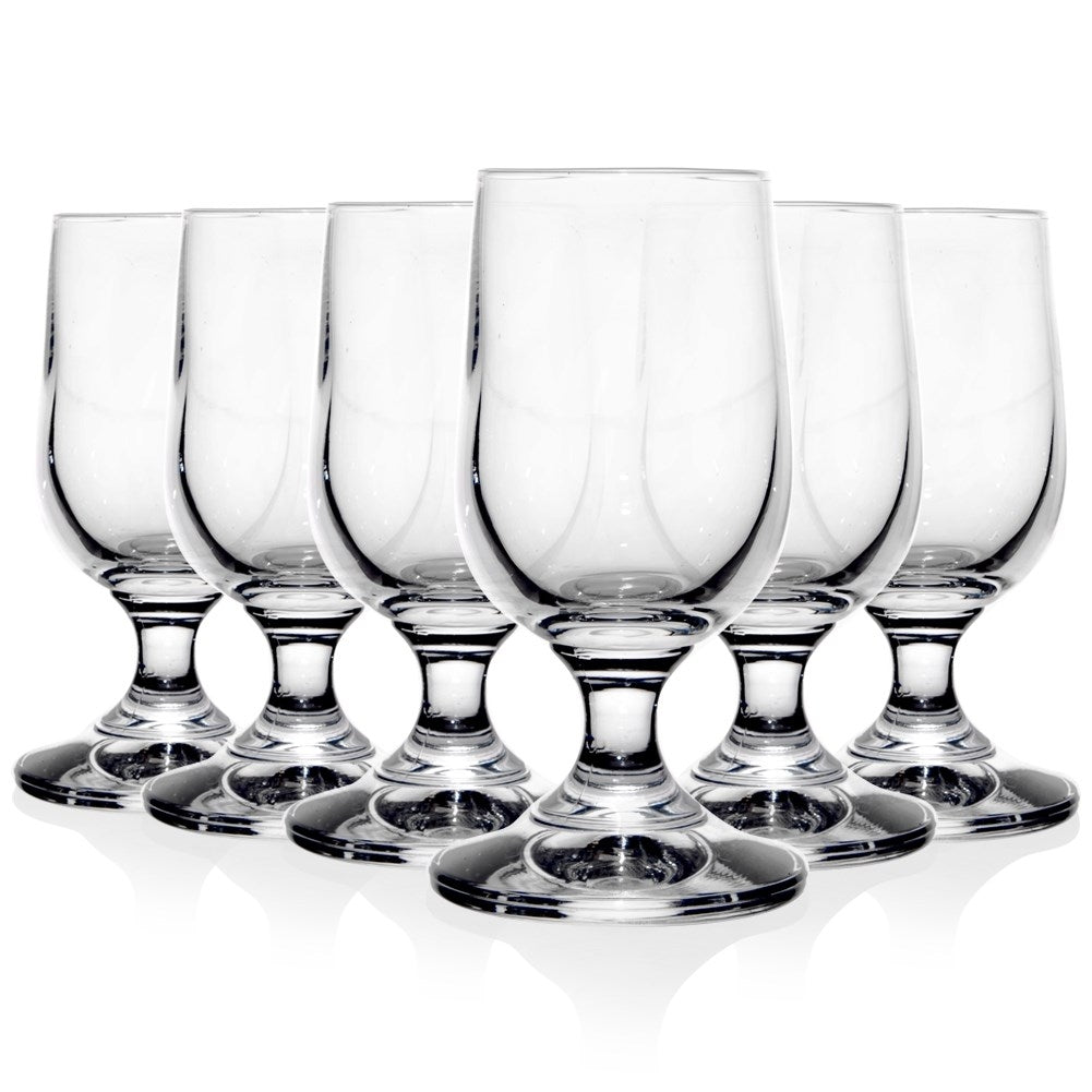 Set of 6 elegant wine glasses - high quality glass, dishwasher safe