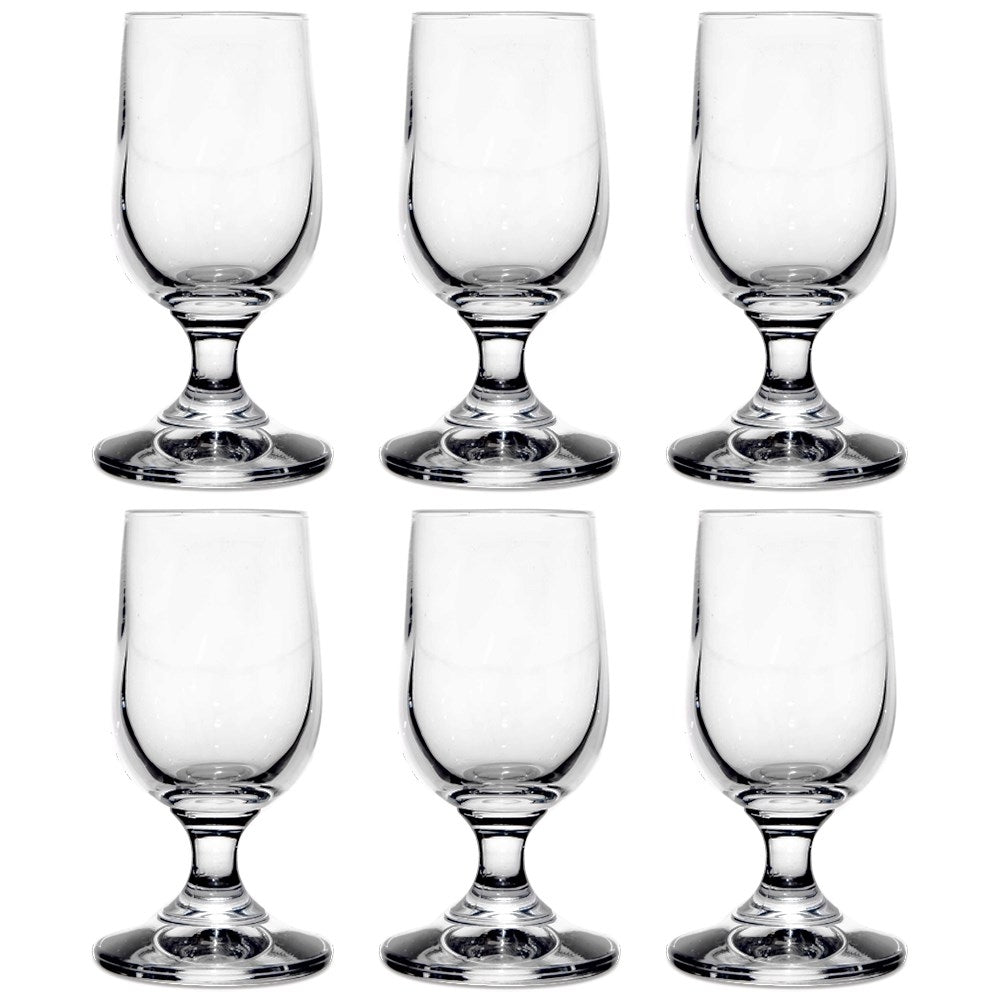 Set of 6 elegant wine glasses - high quality glass, dishwasher safe