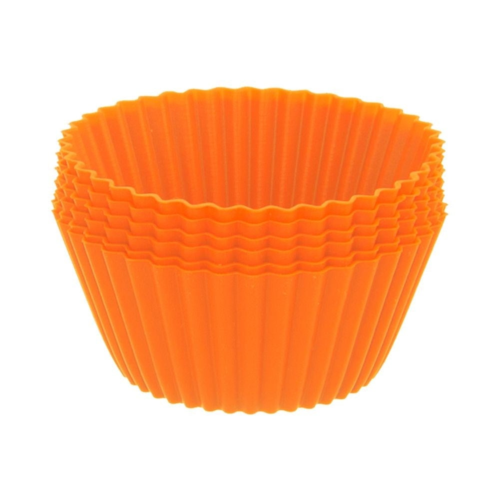 Set of 6 flexible silicone molds for muffin baking