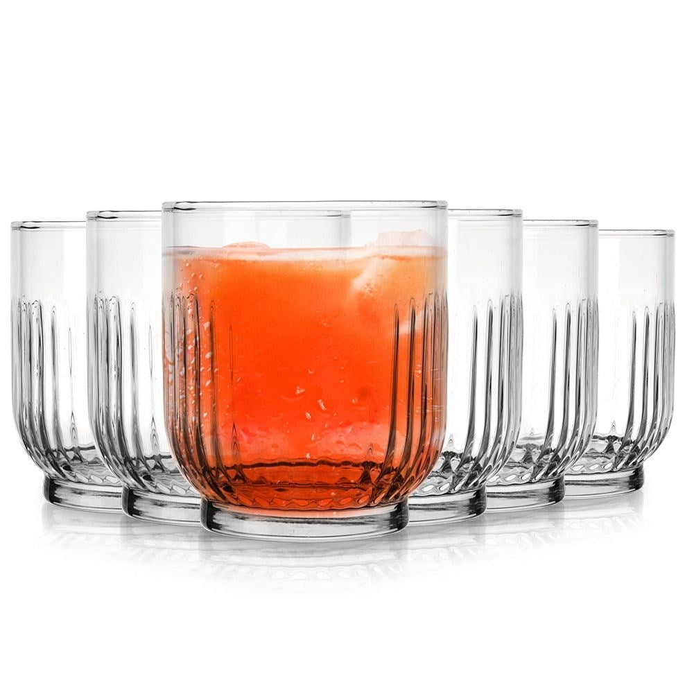 Set of 6 glasses, 300 ml, thick glass for drinks