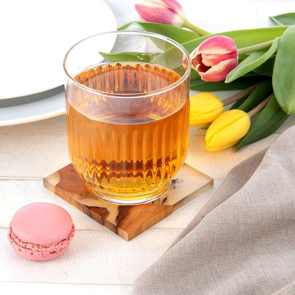 Set of 6 glasses, 300 ml, thick glass for drinks