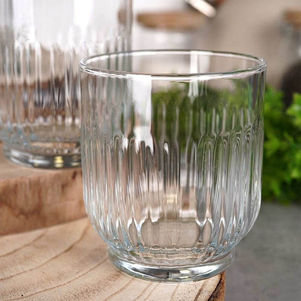 Set of 6 glasses, 300 ml, thick glass for drinks