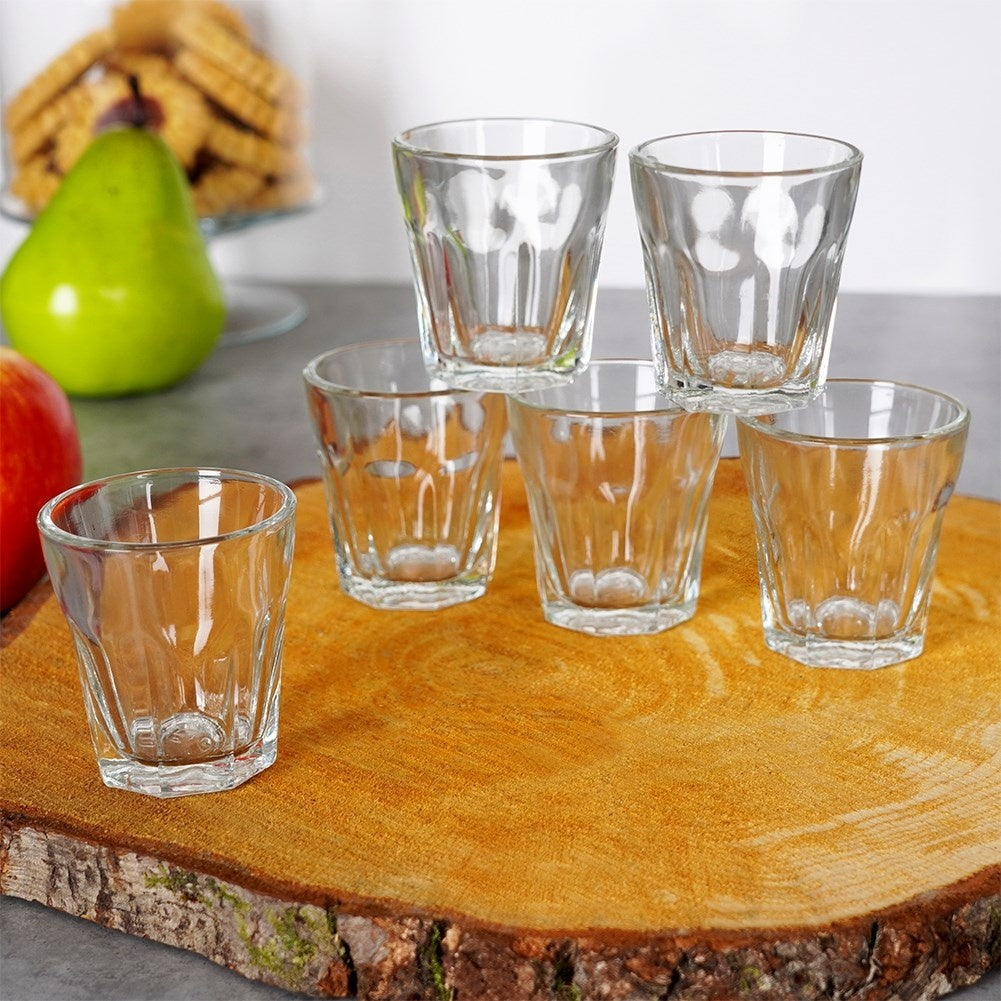 Set of 6 glasses for vodka, liqueur or shots, machine washable