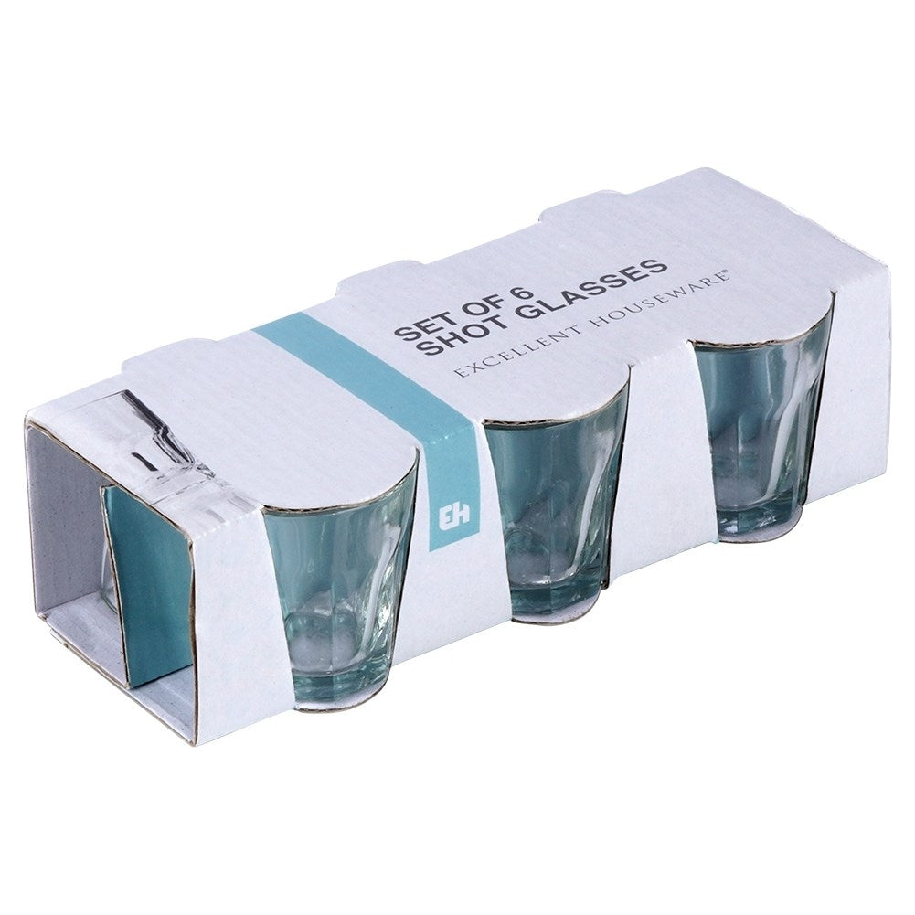 Set of 6 glasses for vodka, liqueur or shots, machine washable