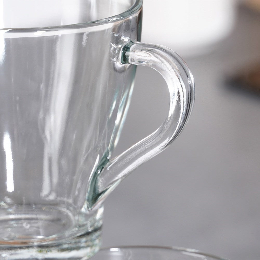 Set of 6 glasses with handles - Perfect for coffee/tea