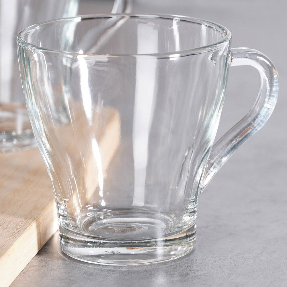 Set of 6 glasses with handles - Perfect for coffee/tea