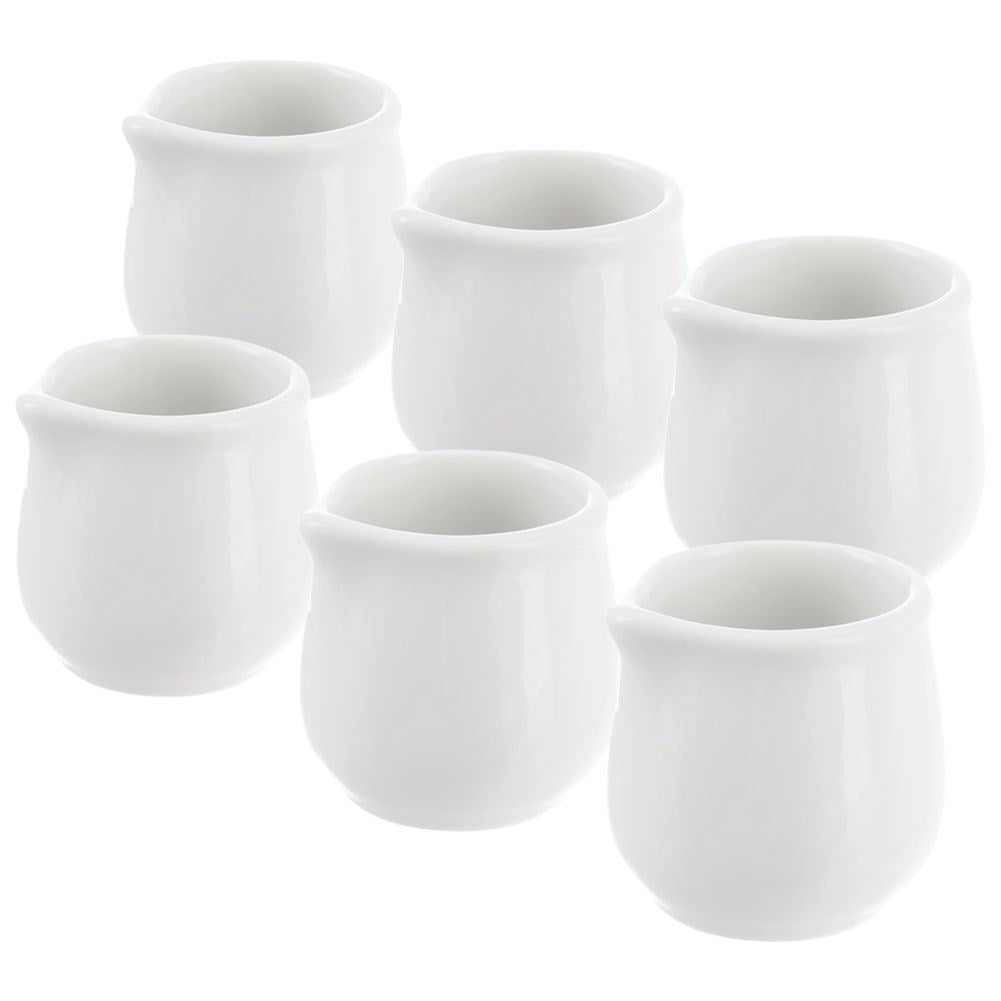 Set of 6 porcelain jugs - practical spouts for precise measurement